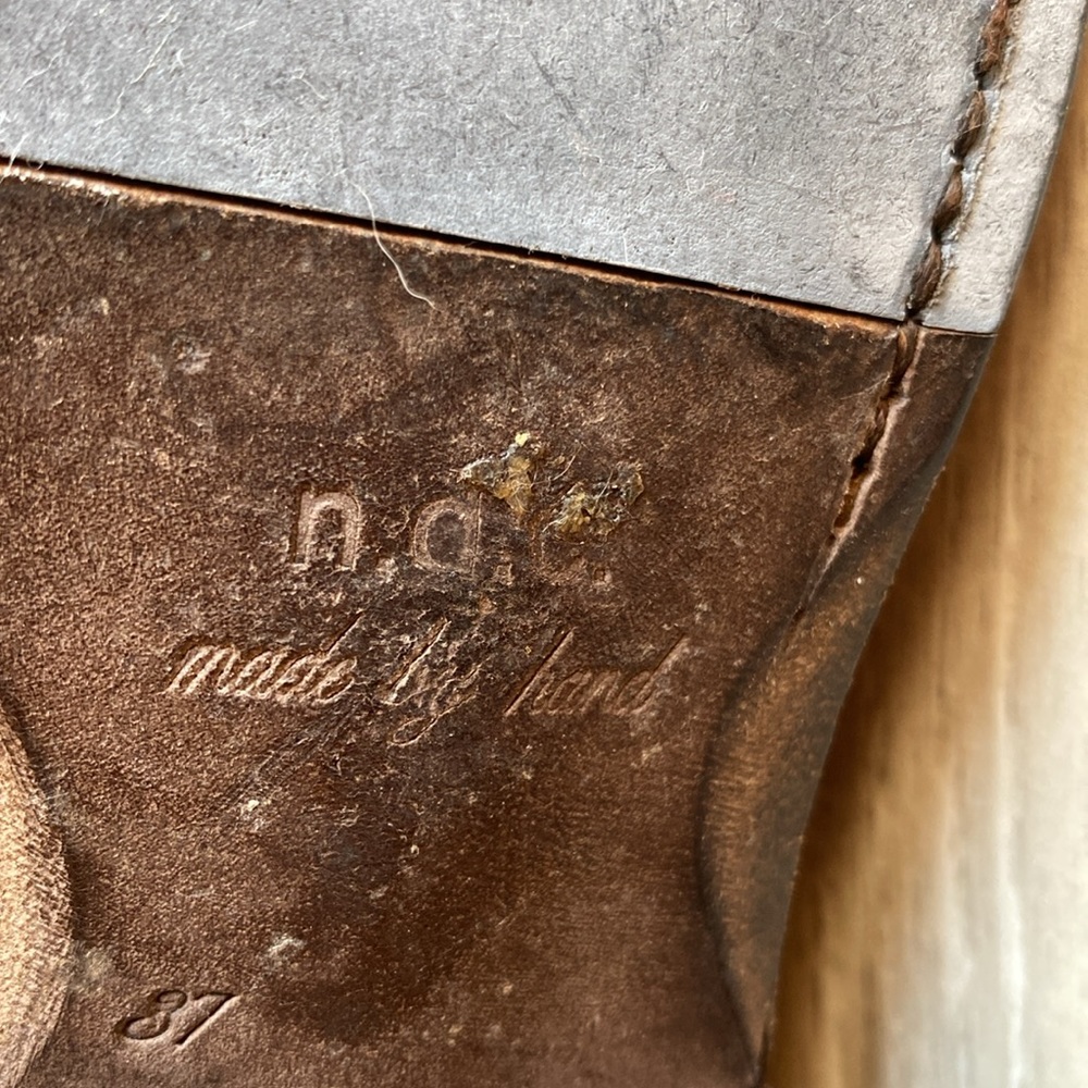 New Day Company Handmade Italian leather brown boots 34 - Picture 7 of 13
